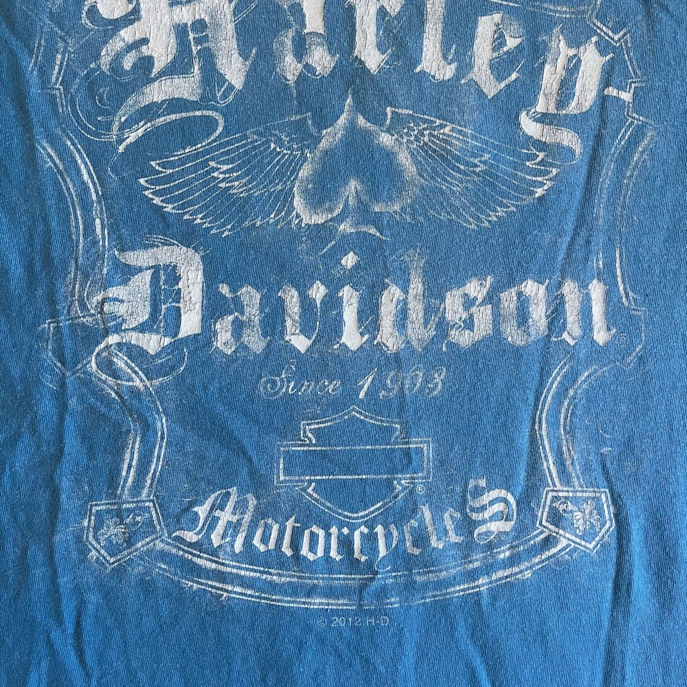 Harley-Davidson Pittsfield, Massachusetts Sky Blue Graphic Tee - Picture 2 of 3